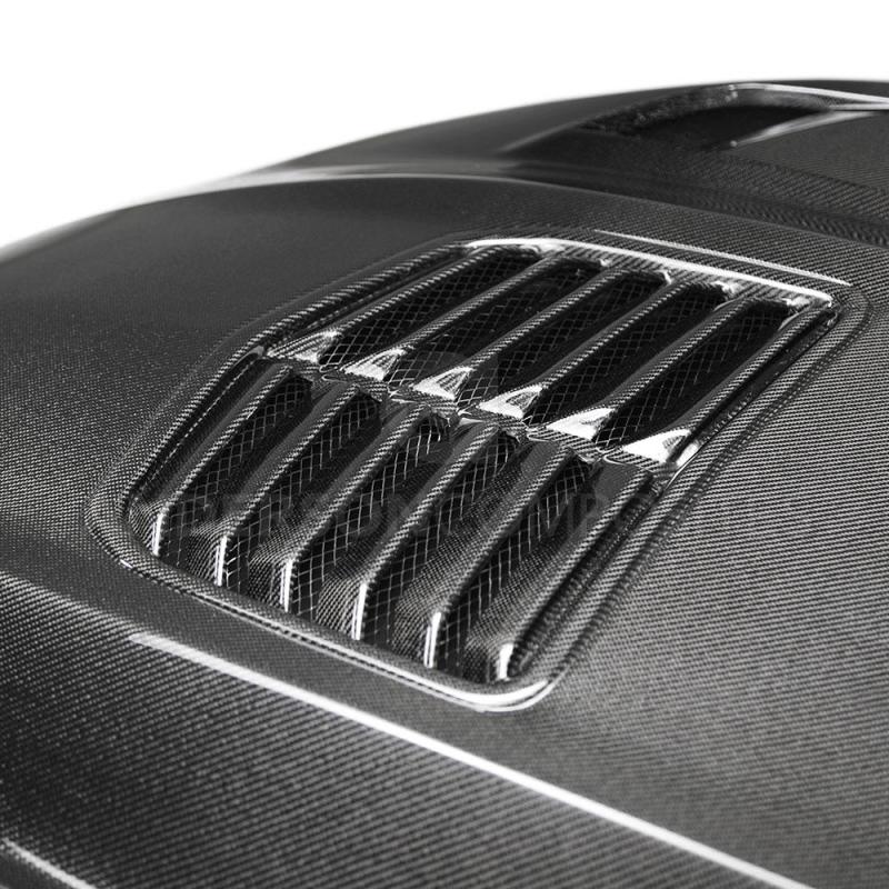 Anderson Composites 16-19 Chevrolet Camaro Double Sided Carbon Fiber Type-T2 Style Hood AC-HD19CHCAM-T2-DS