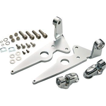 CIRO Highway Peg Mounts - Driver - Chrome - Indian Fits '14-'24 Indian Touring models with OEM floorboards. 66200