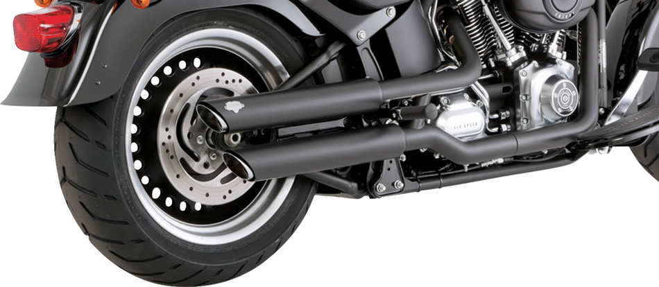 VANCE & HINES 3" Twin Slash Slip-On Mufflers - Black 46343