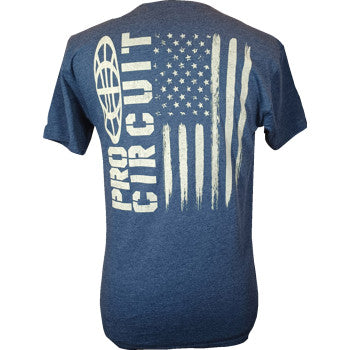 PRO CIRCUIT Logo Flag T-Shirt - Heather Navy - Medium 646200-020