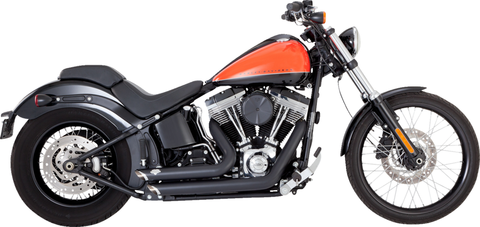 VANCE & HINES Shortshots Staggered Exhaust System - Matte Black 47325