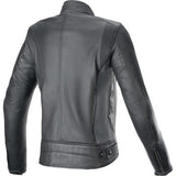 ALPINESTARS Stella Dyno Leather Jacket - Black Tar Gray/Dark Gray - Medium 3113924-1296-M