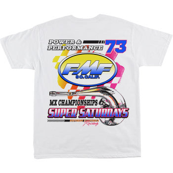 FMF Exhaust 500 T-Shirt - White - 2XL SP24118907WHT2X