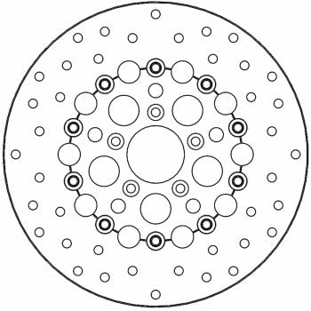 MOTO-MASTER Brake Rotor - Front - Flame 112314-PU