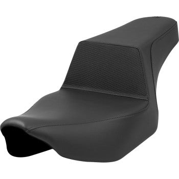SADDLEMEN Step-Up Seat - Gripper Lumbar - Black - Extended Reach - Street Glide/Road Glide 823-07E-174