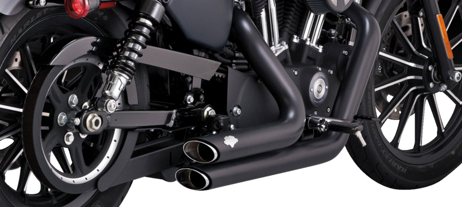 VANCE & HINES Shortshots Staggered Exhaust System - Black Iron 883 /1200 47329