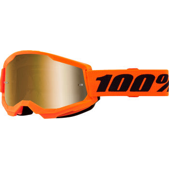 100% Strata 2 Schwimmbrille - Neonorange - True Gold Mirror 50028-00015 