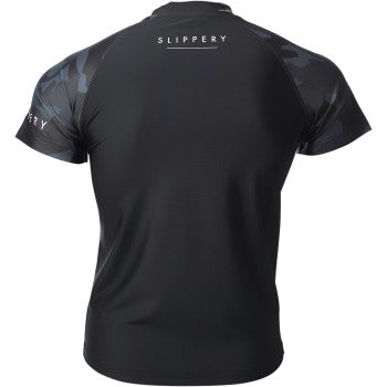 SLIPPERY Rashguard Short Sleeve Underwear - Black/Camo - XS 3250-0135