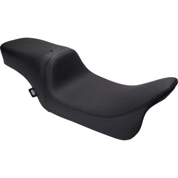 DRAG SPECIALTIES Asiento para dos personas Predator - Vinilo - Liso - con respaldo - FLH '08-'23 0801-1499 