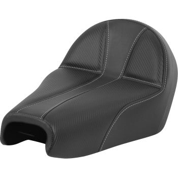 SADDLEMEN Dominator Seat - Black w/ Silver Stitching - XL '04-'22 807-03B-0042