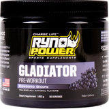 RYNO POWER Gladiator Pre-Workout Drink Mix - Tub - Grape GLAD-GRP