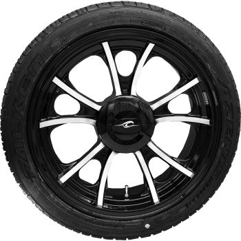 COASTAL MOTO Largo 3D Rear Wheel - Black Cut (18") | Falken Tire (215/45ZR18) - Trike PKG-LGO-187T-BC