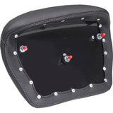 MUSTANG Deluxe Chopped Tour-Pak® Sissy Bar Pad - Black w/ Gunmetal Stitch - Touring 88405GM
