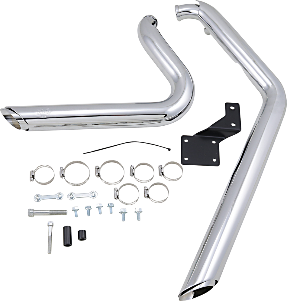 VANCE & HINES Shortshots Staggered Exhaust System - Chrome 17221