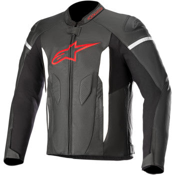 ALPINESTARS Faster Airflow Leather Jacket - Black/Red - US 42 / EU 52 3103618-1303-52