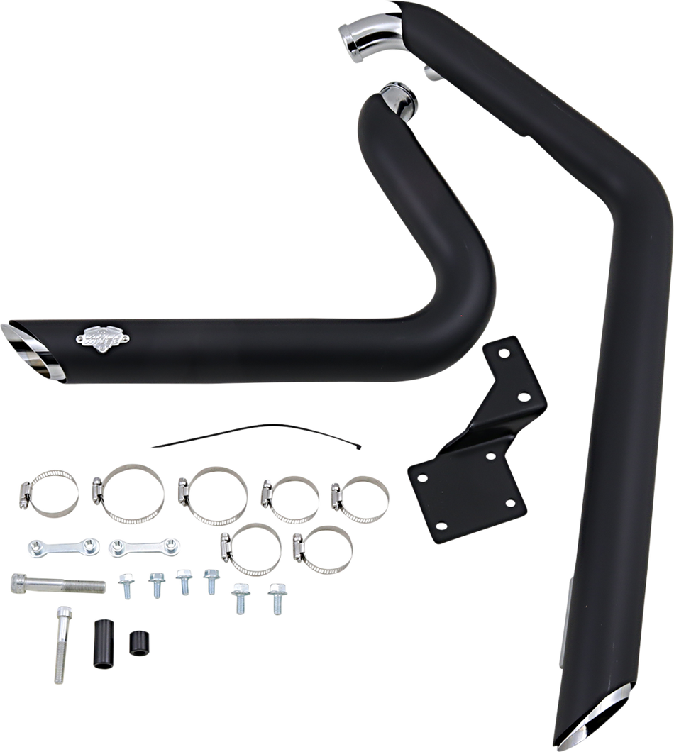 VANCE & HINES Shortshots Staggered Exhaust System - Matte Black Ceramic 47221