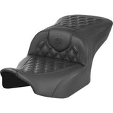 SADDLEMEN RoadSofa™ Seat - without Backrest - Carbon Fiber - Lattice Stitch - FLTR/FLHX '23-'24 823-07-20600