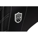 SADDLEMEN Pro Series SDC Performance Seat - Carbon Fiber/Lumbar Gripper - White Stitch - Dyna '06-'17 SC80604WHI