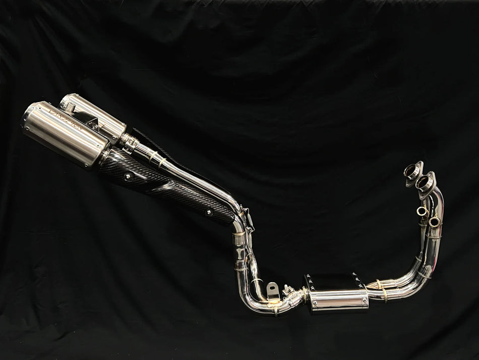 Vandemon CFMOTO 450SR-S Stainless Steel / Titanium High Mount Exhaust System CFMOTO450SRSHMEXHC