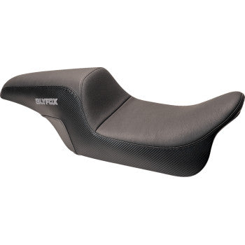 SLYFOX Seat - Gray Logo - Smooth Vinyl - Carbon Fiber - FL '08-'23 0801-1615