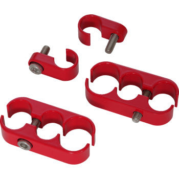 SHOW CHROME Hose Clamp Set - Slingshot 44-101RED 2404-1050