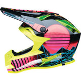 MOOSE RACING Youth F.I. Helmet - Vaporwave - MIPS® - Black/Pink/Yellow - Medium 0111-1615
