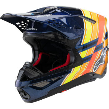 ALPINESTARS Supertech M10 Helmet - TLD Edition 25 - MIPS® - Gloss Dark Blue/Orange/Yellow/Fluo Red - 2XL 8300225-7156-XXL