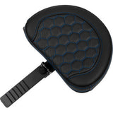SADDLEMEN Roadsofa™ Extended Reach Seat - with Backrest - Honeycomb - Blue Stitch - FLTR/FLHX '23-'24 823-07-190B1