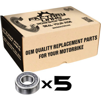FACTORY LINKS Wheel Bearings - Double Seal - 6200 2RS - 10x30x9 - 5 Pack WBE-E-039