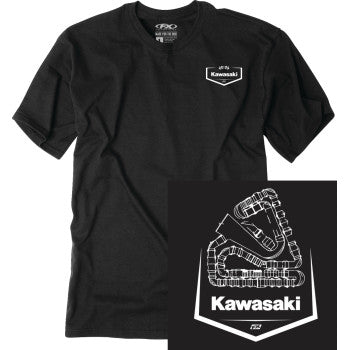 FACTORY EFFEX Kawasaki Track T-Shirt - Black - XL 28-87106