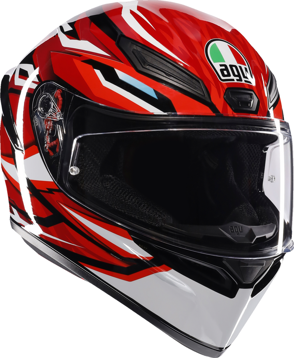 AGV K1 S Helmet - Lion - Black/Red/White - Large 2118394003-035-L