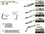 71549gpi Arrow Ktm Duke 790 18-20 - Ktm Duke 890r '20 Homologated Nichrom Dark Gp2 Silencer