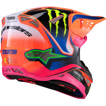 ALPINESTARS Supertech M10 Helmet - Deegan Monster - MIPS® - Gloss Orange Fluo/Purple/Pink Fluo - Large 8300425-433-L