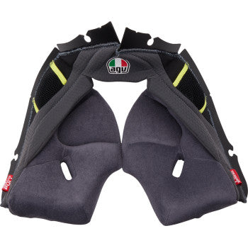 AGV Pista GP RR Cheek Pads - Gray/Yellow - Large 2018500056499L