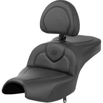 SADDLEMEN Roadsofa™ Seat - With Backrest - Black - Indian Pursuit '22-'24 I22-02-187BR