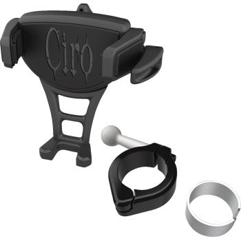 CIRO Phone Holder - Constrictor - Black - Black 1-1/8" | 1-1/4" Handlebar Mount 50355