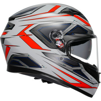 AGV K3 Helmet - Space - Matte White/Red Fluo - 2XL 2118381004-020-XXL