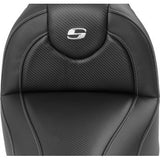 SADDLEMEN Roadsofa™ Seat - with Backrest - Carbon Fiber - FXBR/S '18-'20 818-31-185BR