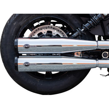 S&S CYCLE Grand National Slip-On Mufflers - Chrome - Race Only 4110-156-R