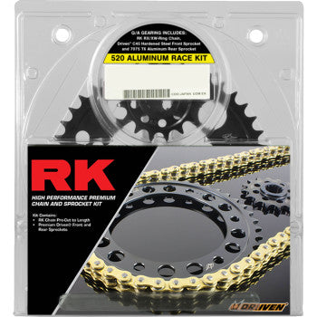 RK Chain and Sprocket Kit - 520 Aluminum Race - Gold - Triumph 675 Daytona/R 7061-068DGX