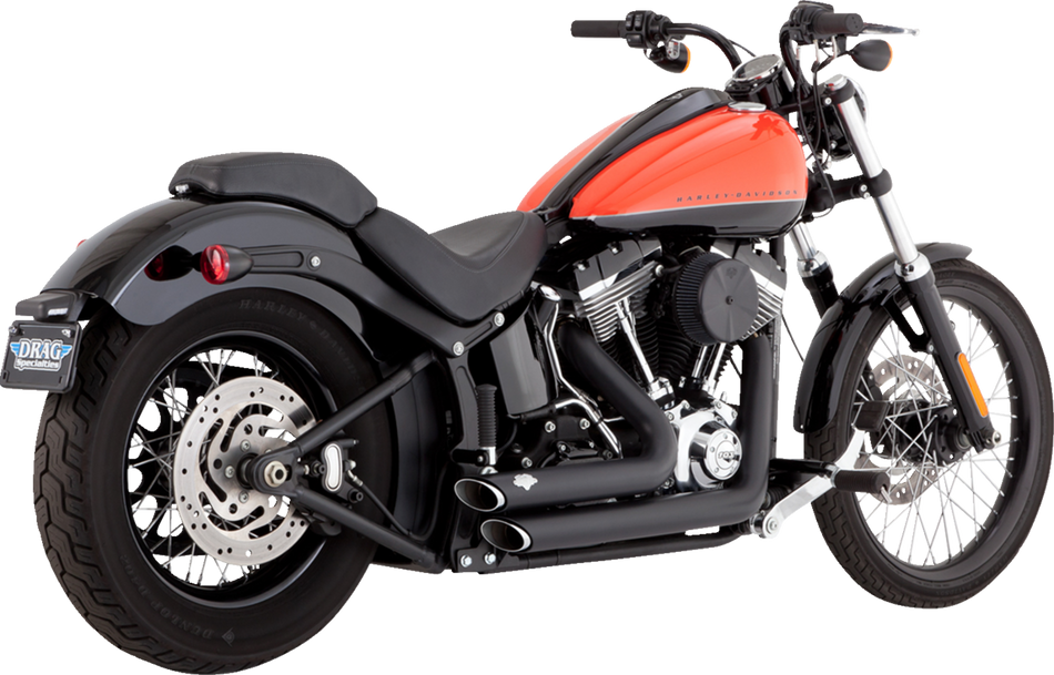 VANCE & HINES Shortshots Staggered Exhaust System - Matte Black 47325