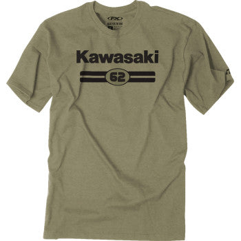 FACTORY EFFEX Kawasaki Sixty Two T-Shirt - Heather Olive - Medium 27-87124