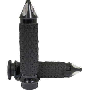 Puños AVON GRIPS - Contorno de diamante - Spike - Negro - TBW DIA-65-AN-FL-SP 