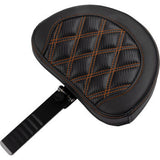 SADDLEMEN RoadSofa™ Seat - with Backrest - Carbon Fiber - Lattice Stitch - Orange Stitch - FLTR/FLHX '23-'24 823-07-206B3