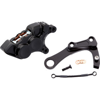 ARLEN NESS 4-Piston Caliper - Rear - Black Softail   02-329