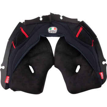 AGV Pista GP RR Cheek Pads - Black/Red - XL 20KIT60301001XL