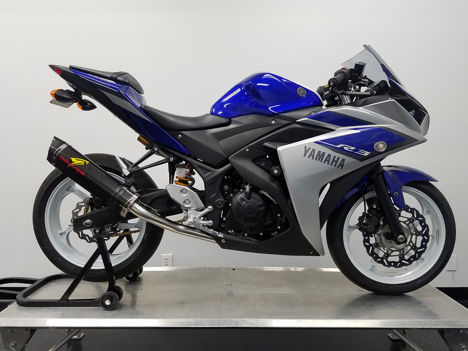 Sistema de escape Cat-Eliminator Yamaha R3 de Graves Motorsports