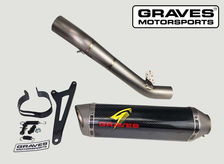 Graves Motorsports Kawasaki WORKS2 ZX-6R 19-21 Cat Back Escape