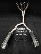 Vandemon   Z1000 & SX Titanium Exhaust & Twin Carbon Fiber Mufflers KAWAZ10EXTIKITTB VA-20