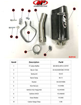 Escape M4 Tech 1 de fibra de carbono sin cordones GSXR1000 2017-2024 SU9144